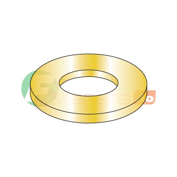 Newport Fasteners Flat Washer, For Screw Size #6 , Steel Zinc Yellow Finish, 10000 PK 418051 - main